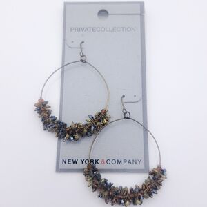 N.W.T. New York & Company Beaded Hoop Earrings
